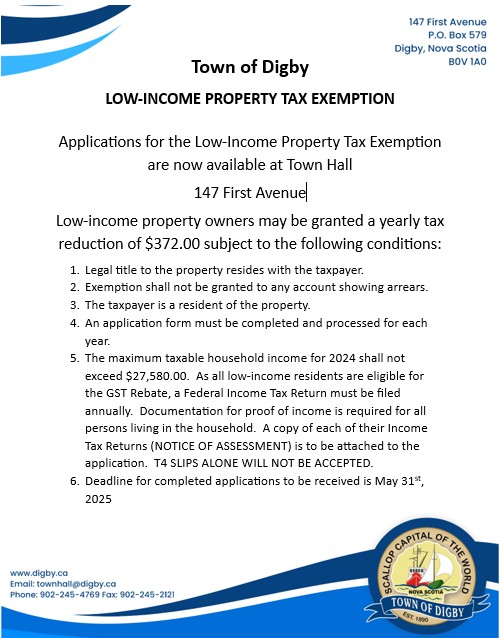 Low Income Property Tax Exemption 2025 2026